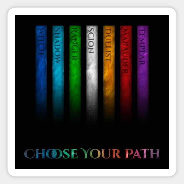 Path of Exile Rainbow Classes Magnet by bestcoolshirts